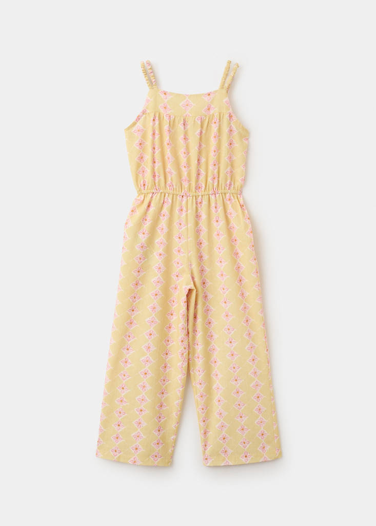 Long printed jumpsuit — Yellow