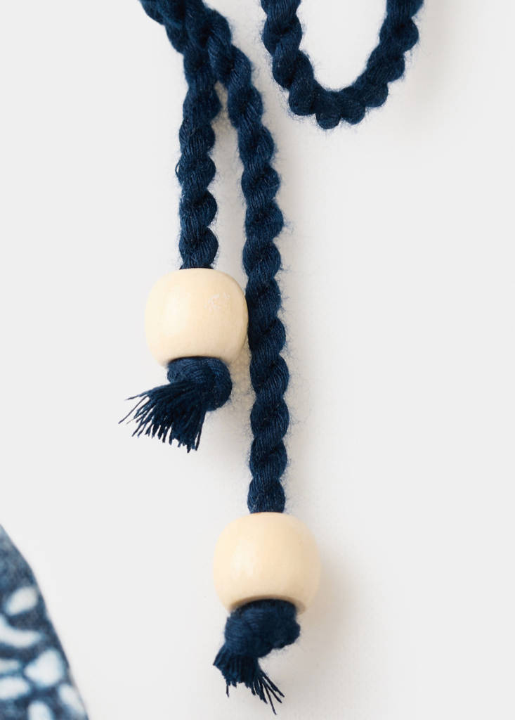 Halter-neck linen dress — Navy