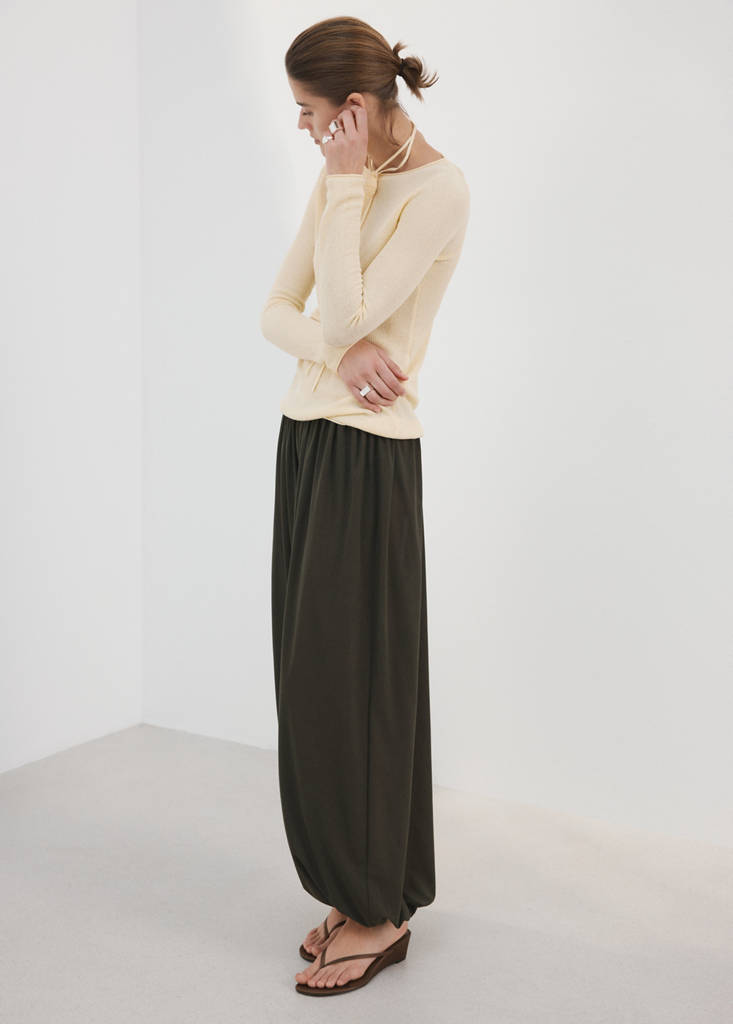 Fine-knit sweater — Pastel Yellow