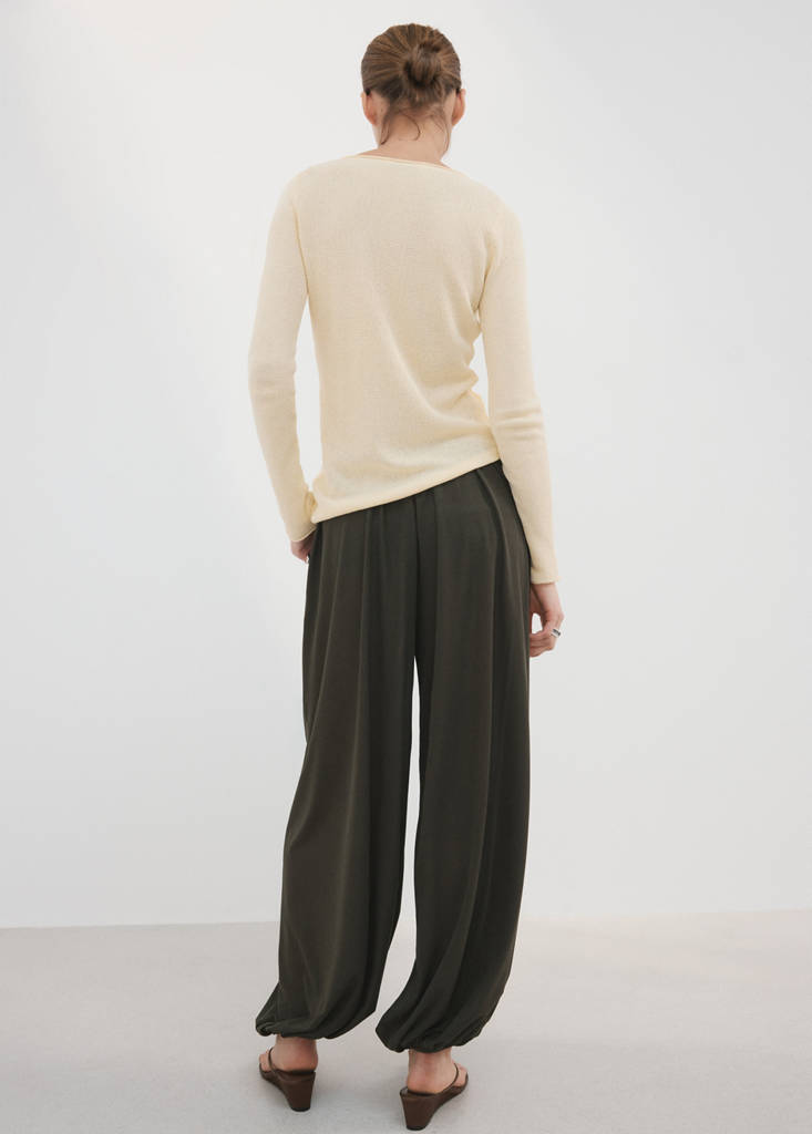 Fine-knit sweater — Pastel Yellow