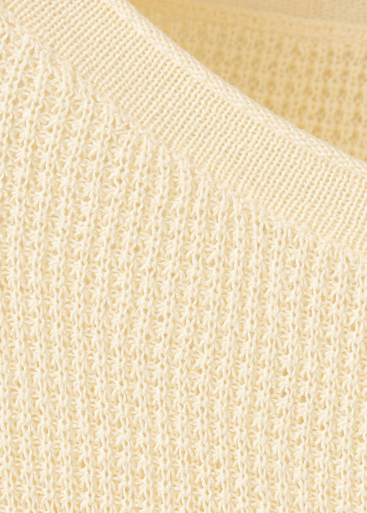 Fine-knit sweater — Pastel Yellow