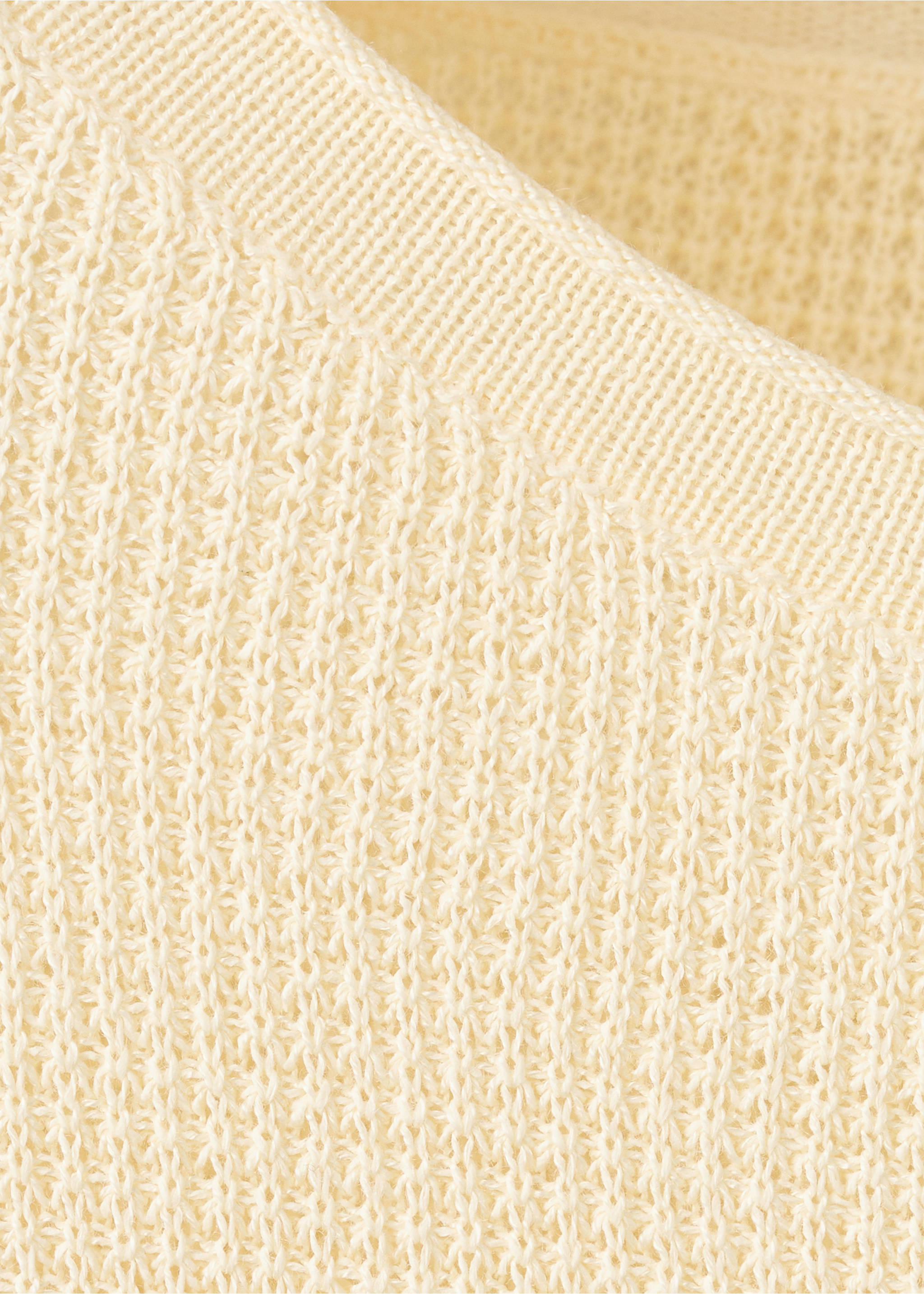 Fine-knit sweater - Details of the article 0, Pastel Yellow. Ref: 27077137-00.