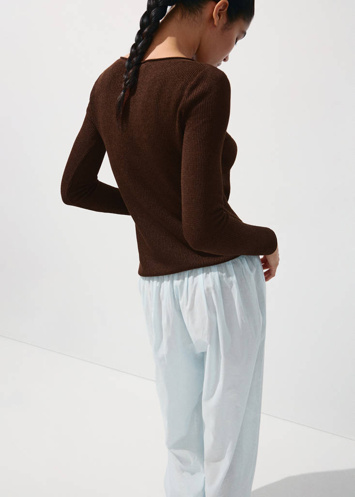 Fine-knit sweater — Chocolate