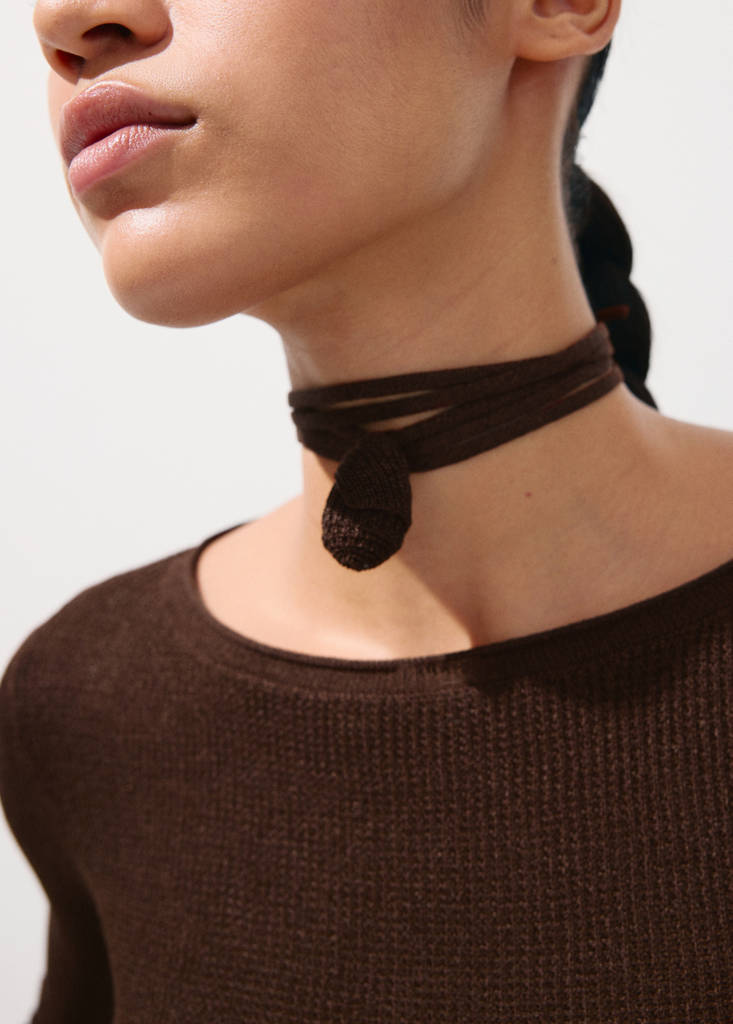 Fine-knit sweater — Chocolate