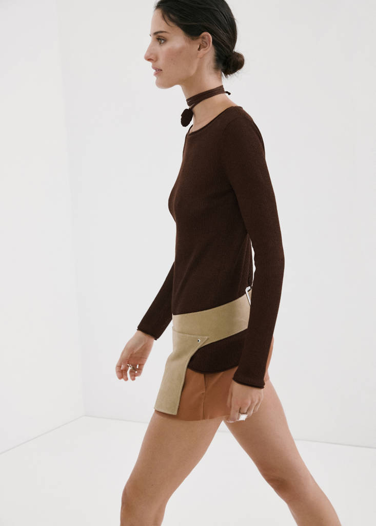 Fine-knit sweater — Chocolate