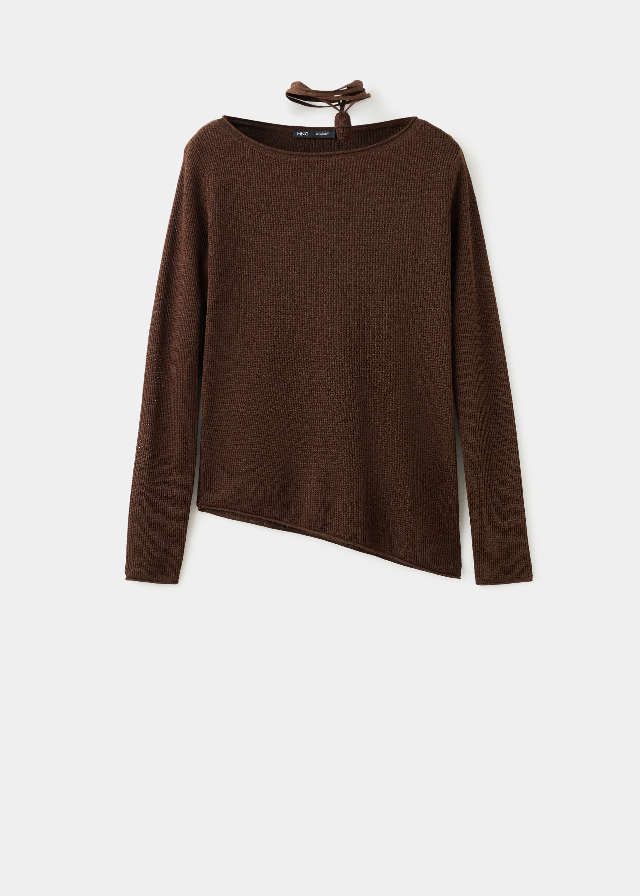 Fine-knit sweater - Article without model, Chocolate. Ref: 27077137-00.