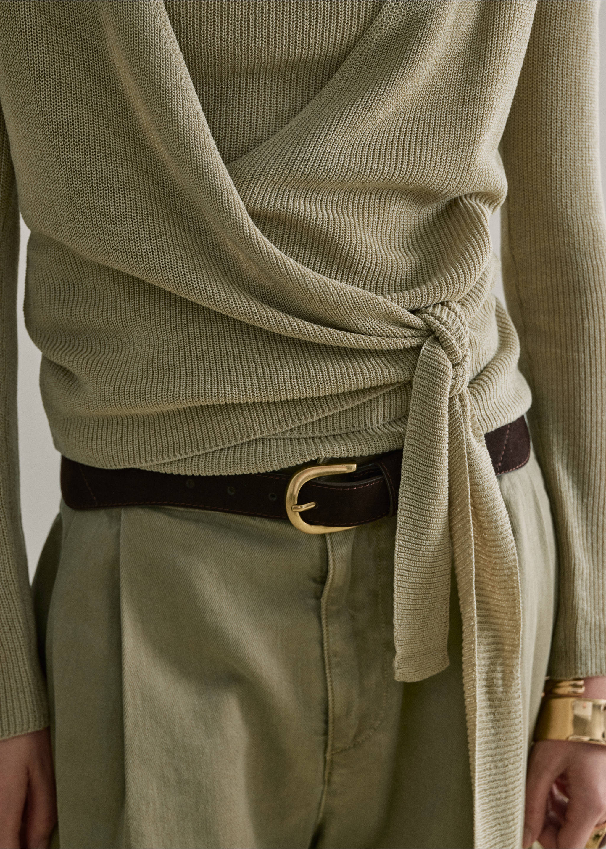 Cardigan maille nœud - Détail de l'article 6, Vert d´eau. Ref: 27077138-00.