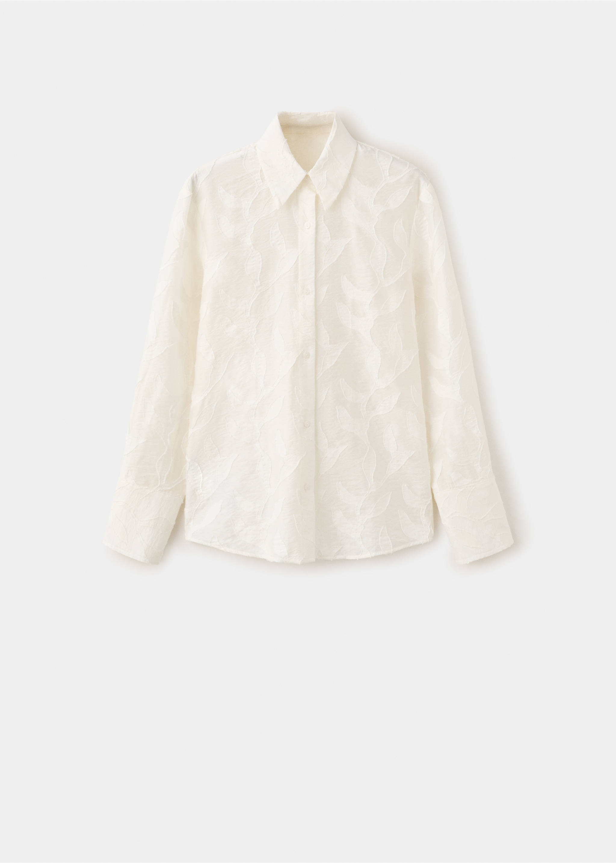Floral embroidery blouse - Article without model, Off White. Ref: 27077140-00.