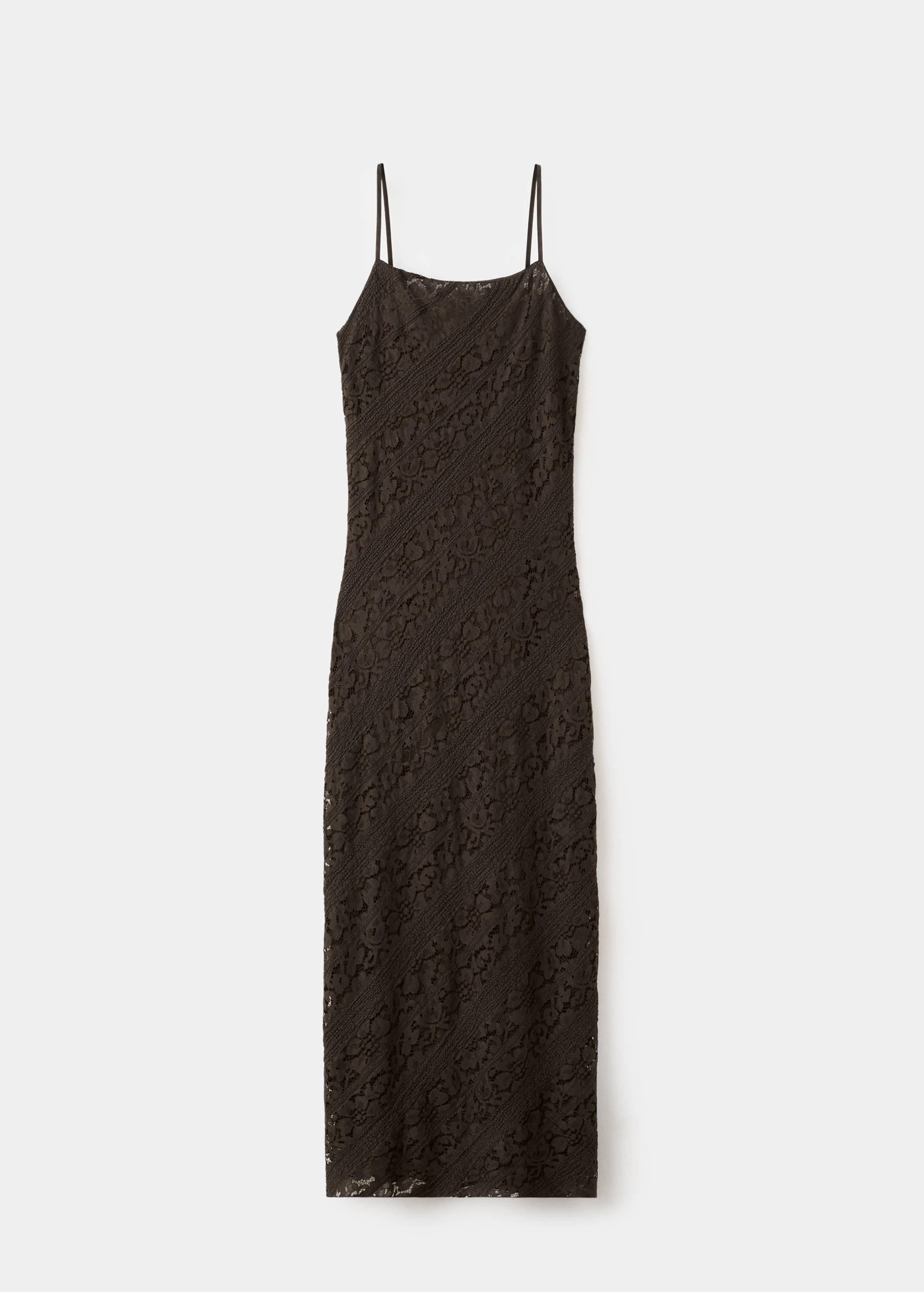 Semi-transparent lace long dress - Article without model