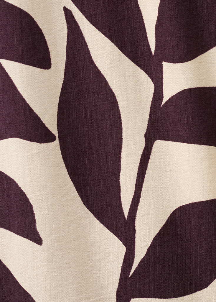 Printed straight trousers — Ecru