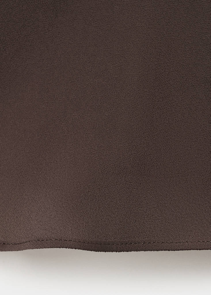 Lace trim top — Chocolate