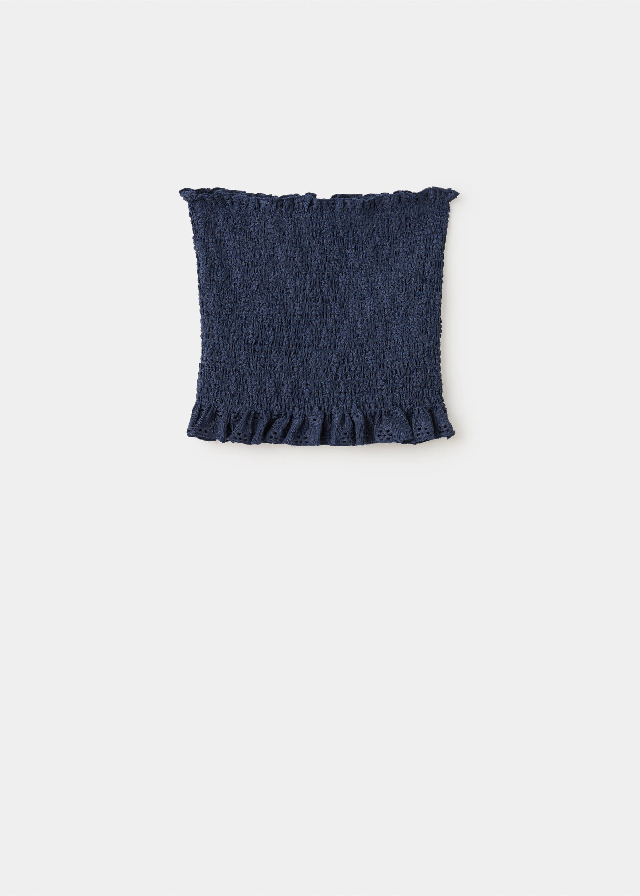 Ruched strapless top - Article without model, Navy. Ref: 27077147-00.