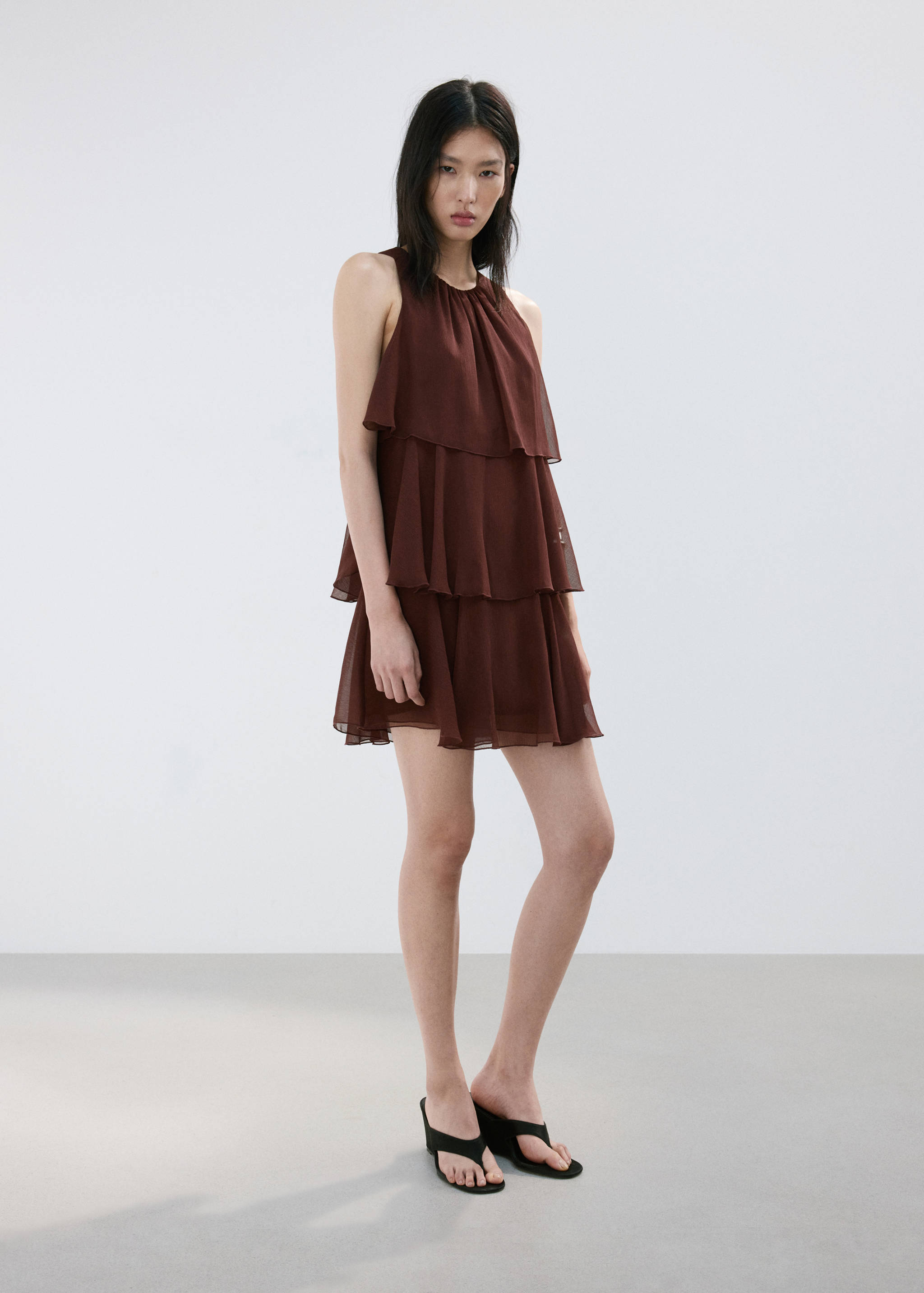 Ruffled draped dress - General plane