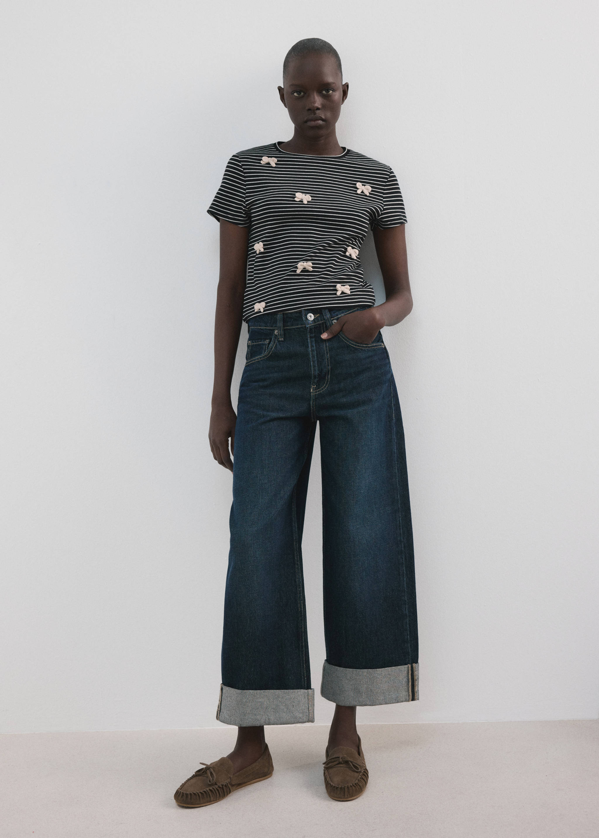 T-shirt rayures nœuds - Plan général