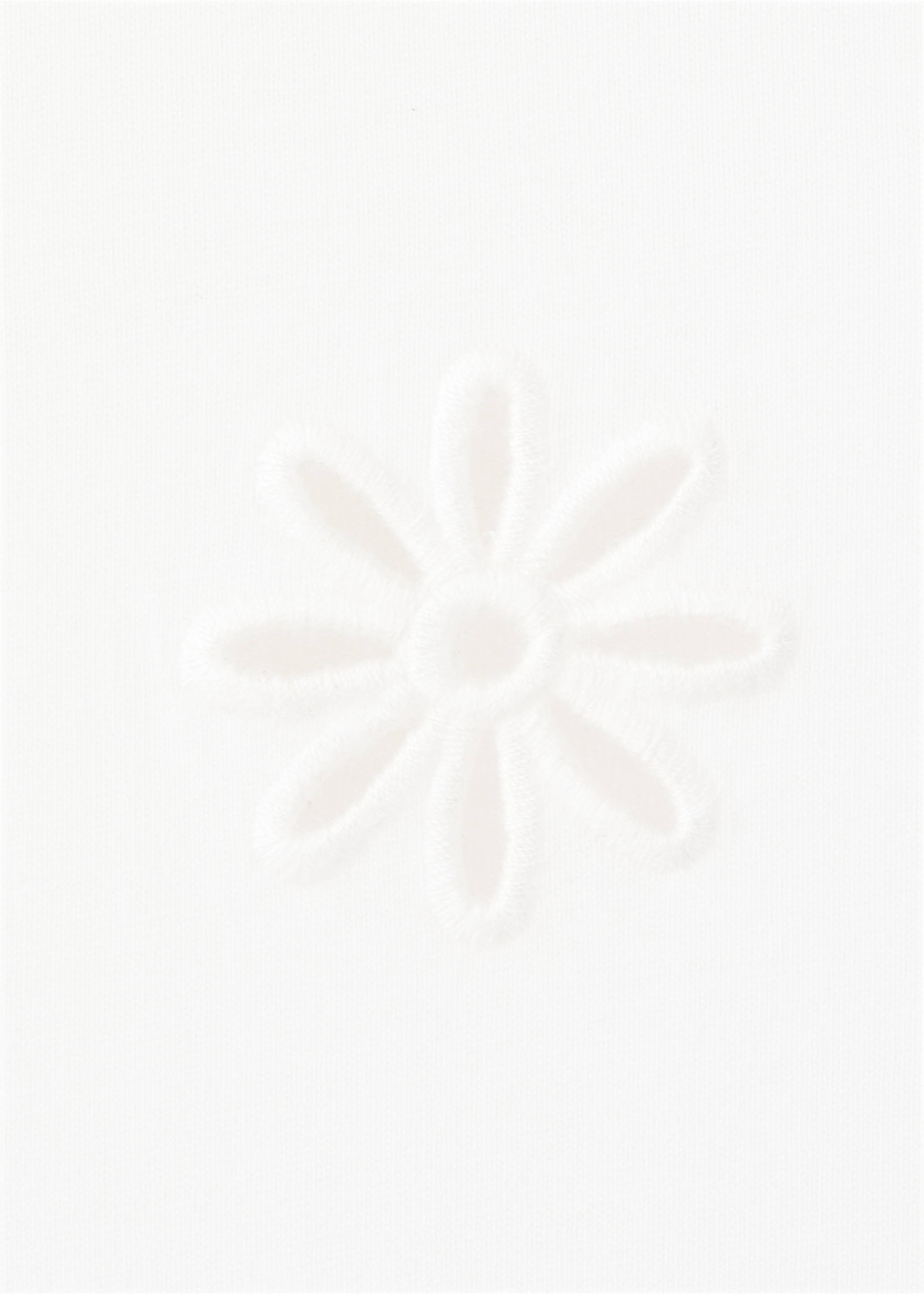 T-shirt coton ajouré détails brodés - Détail de l'article 0, Blanc. Ref: 27077152-00.