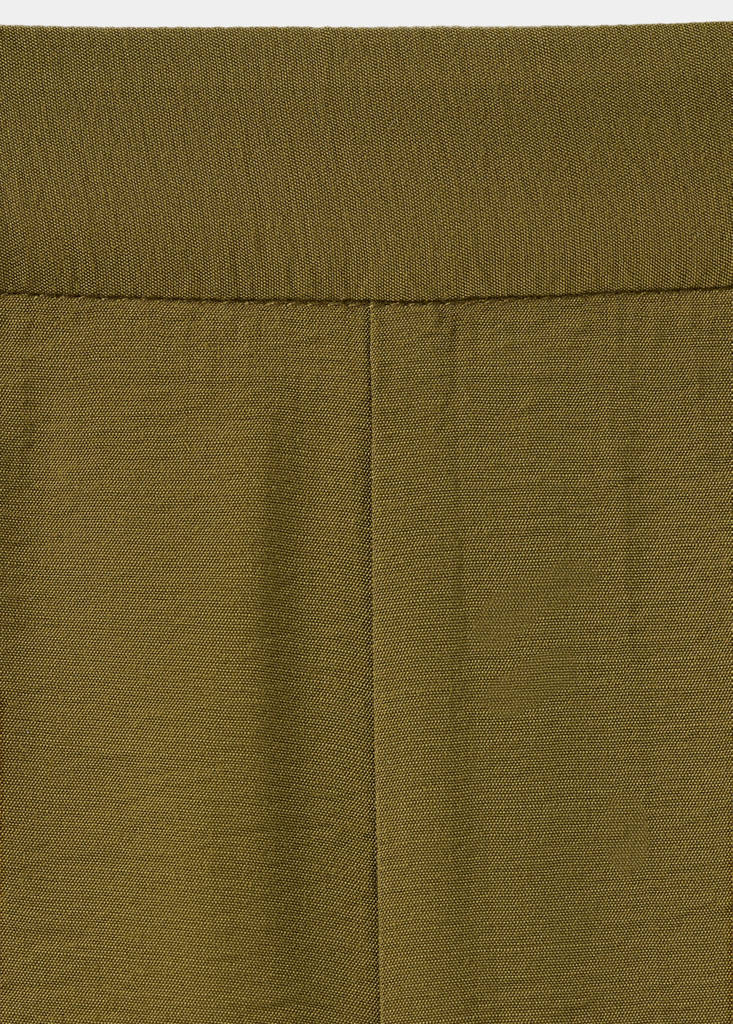 Straight mid-rise trousers — Green