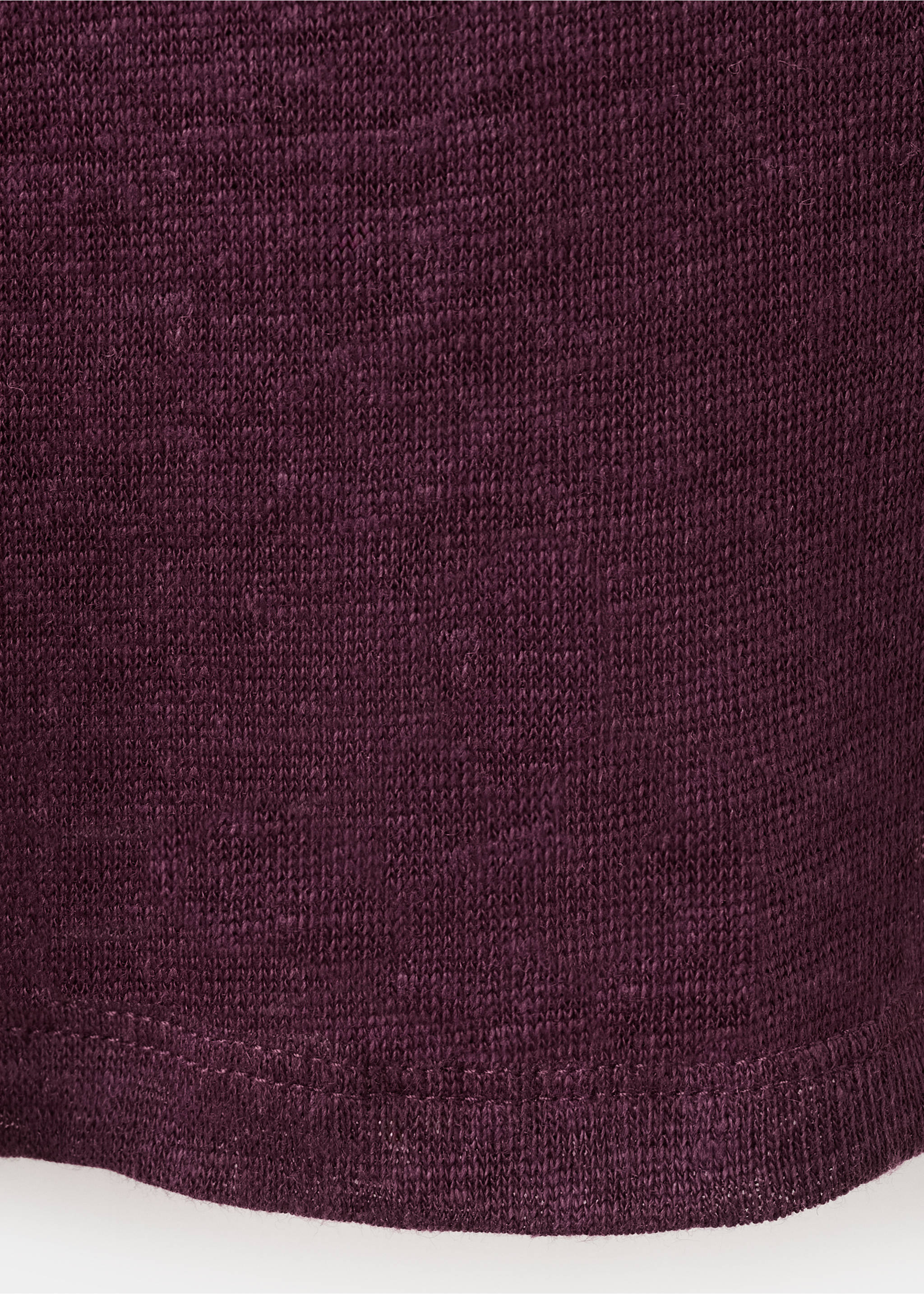 Short-sleeved linen t-shirt - Details of the article 0, Wine. Ref: 27077154-00.