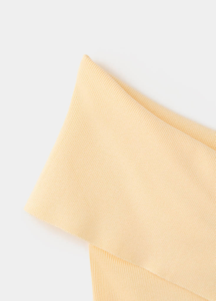 Strapless knitted top — Vanilla