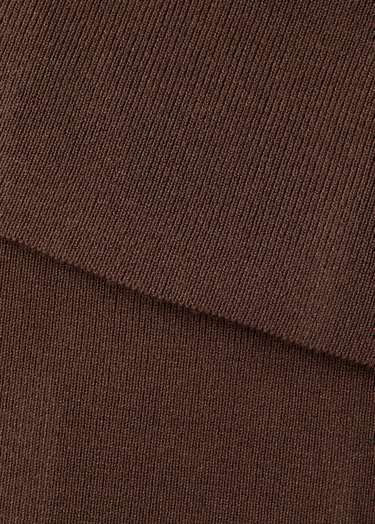 Strapless knitted top — Chocolate