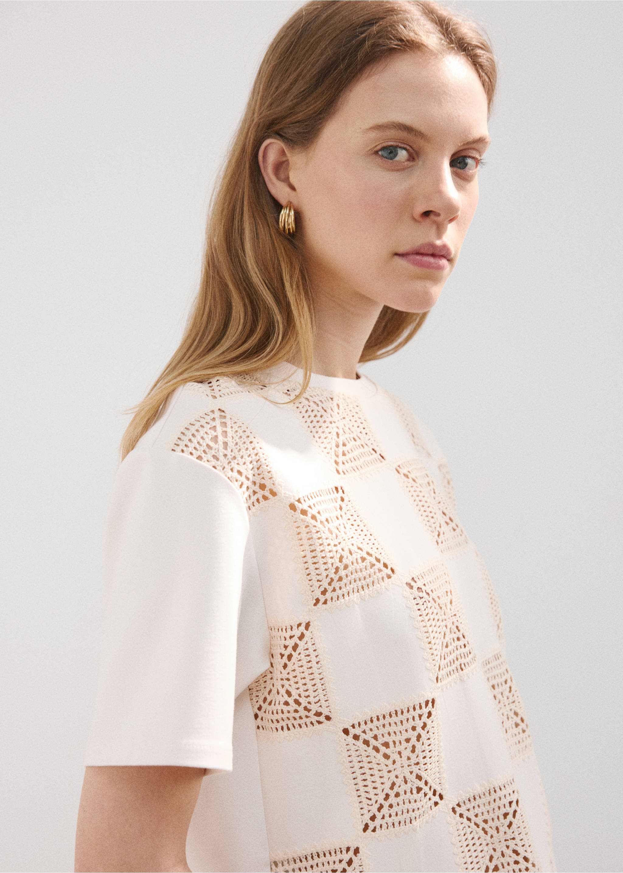 Samarreta estampat ganxet - Detall de l'article 2, Blanc trencat. Ref: 27077156-00.