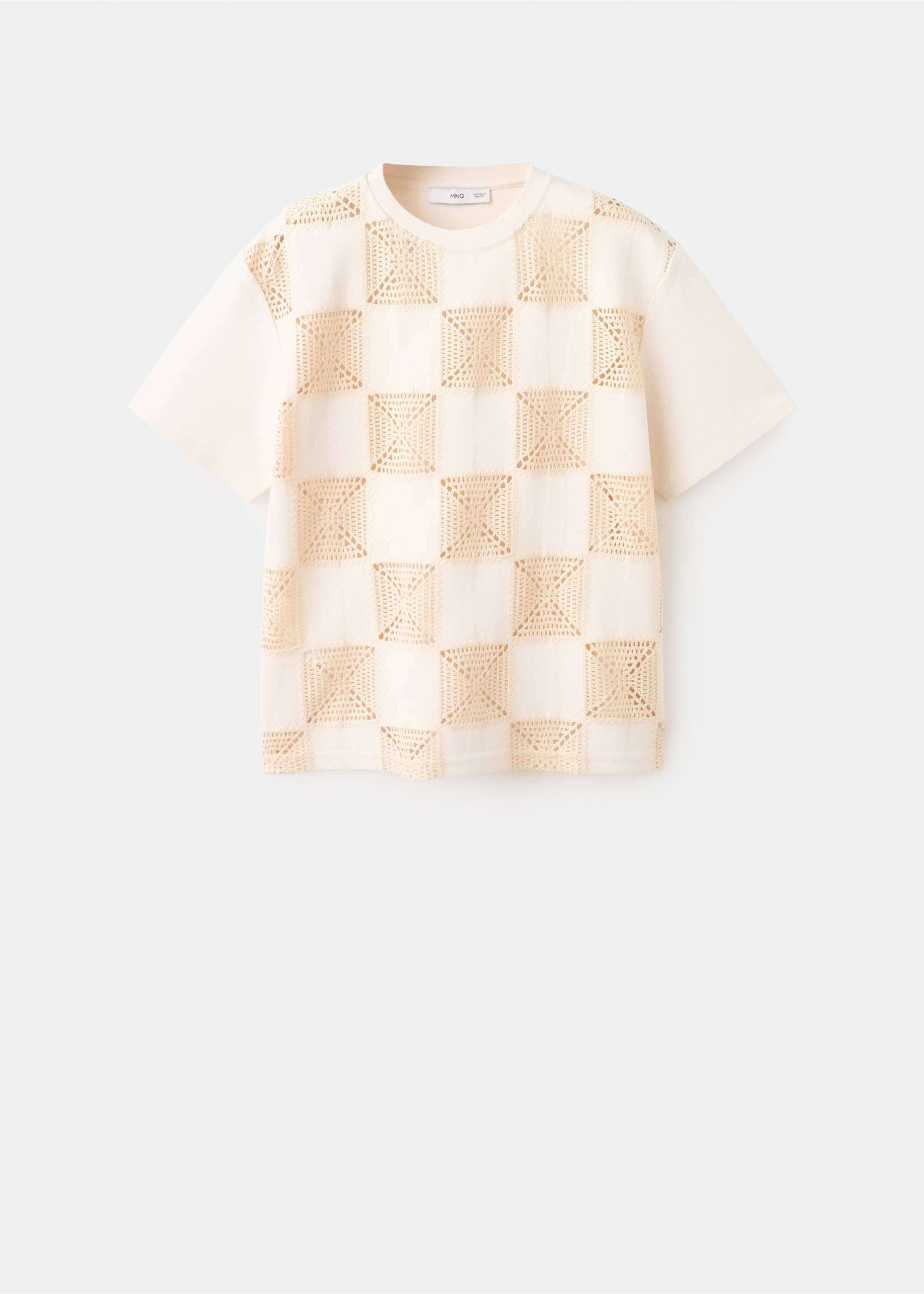 Samarreta estampat ganxet - Article sense model, Blanc trencat. Ref: 27077156-00.