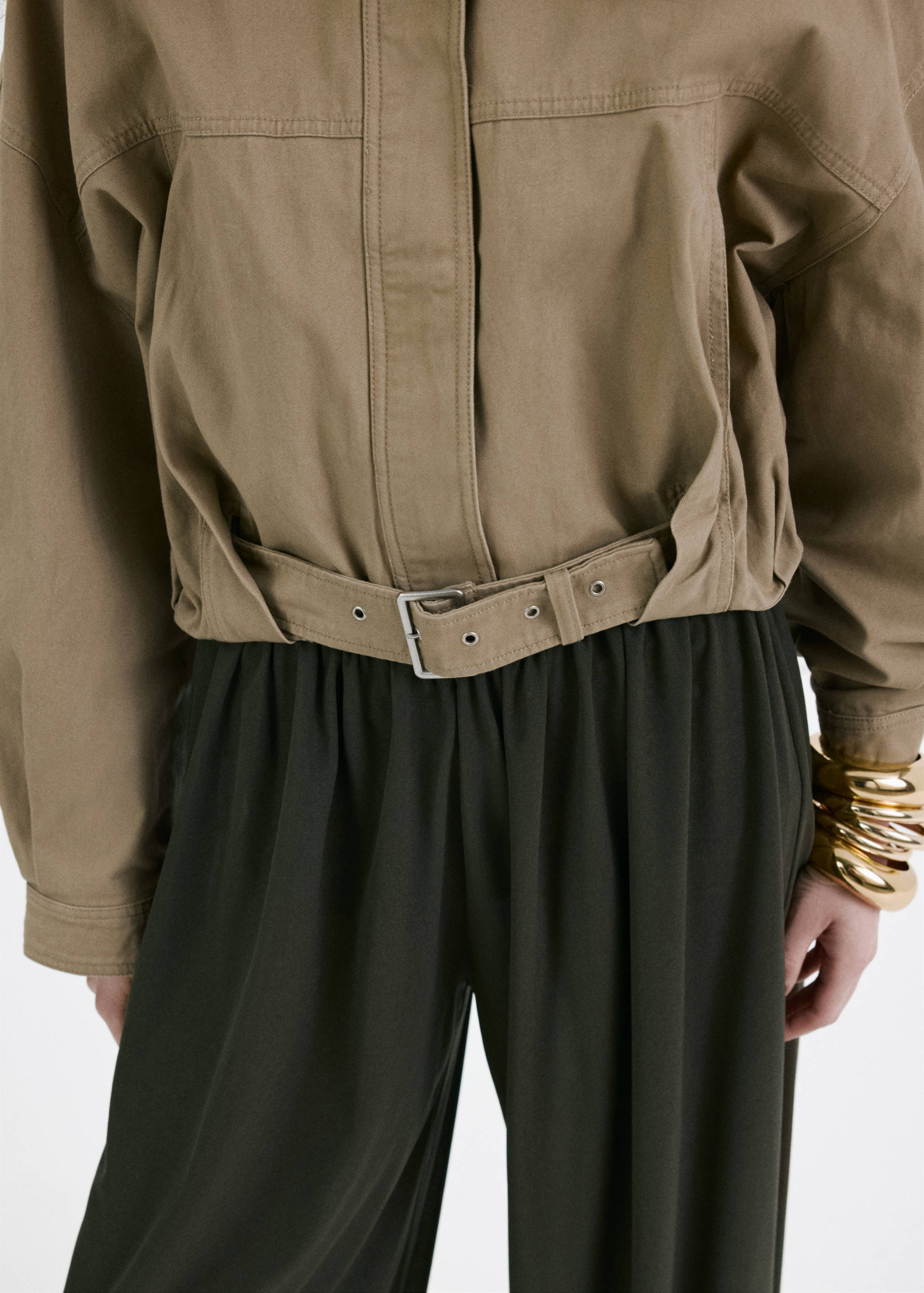 Chaqueta vaquera oversize bolsillos - Detalle del artículo 6