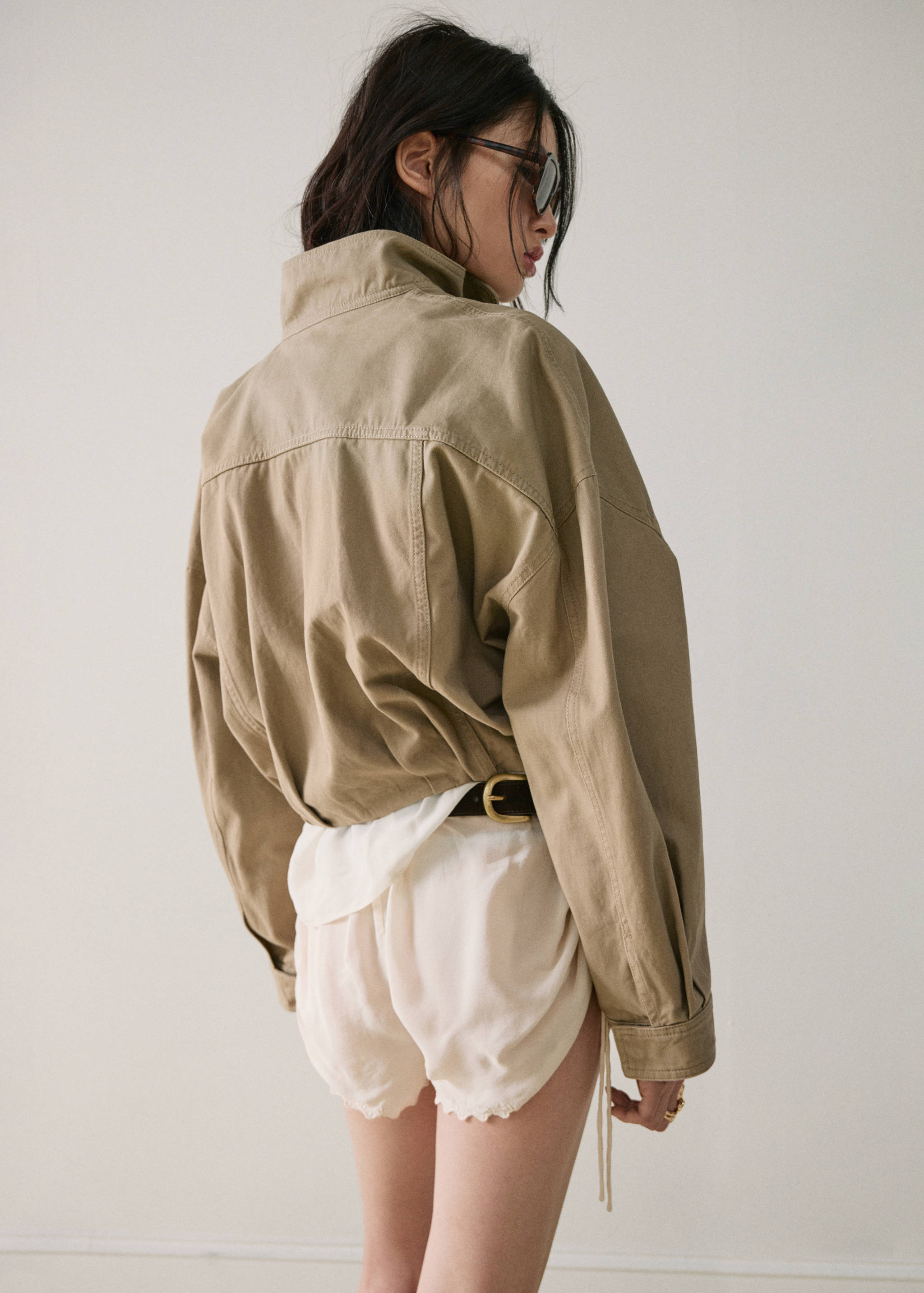 Denim jacket with belt - Details of the article 4