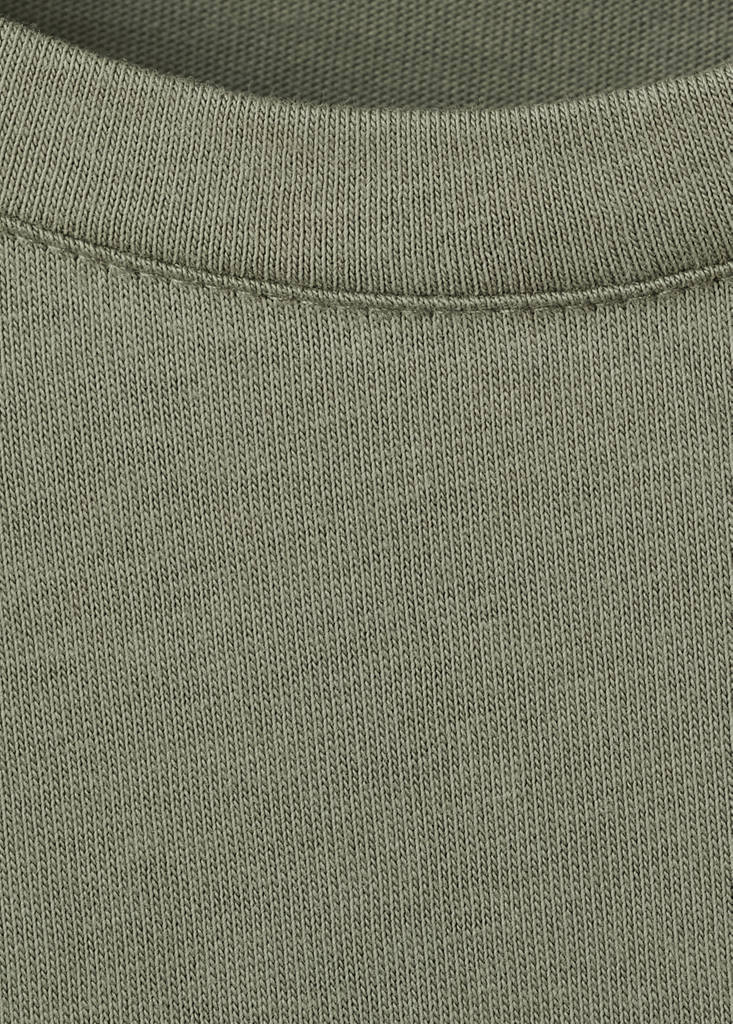 Short-sleeved t-shirt with shoulder pads — Khaki