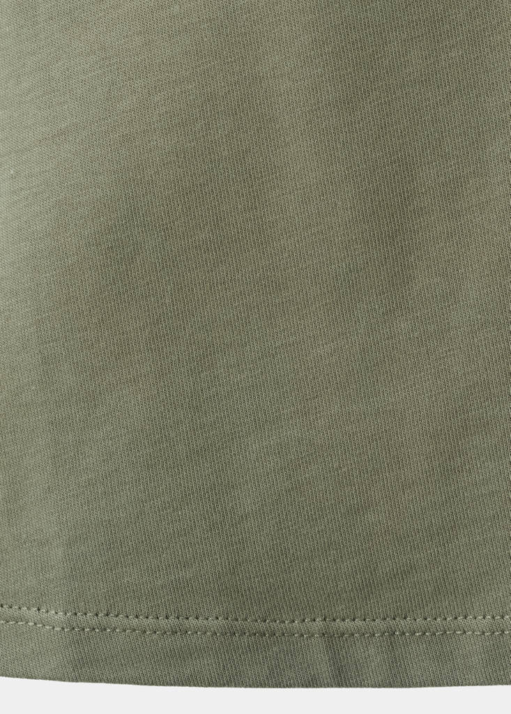 Short-sleeved t-shirt with shoulder pads — Khaki