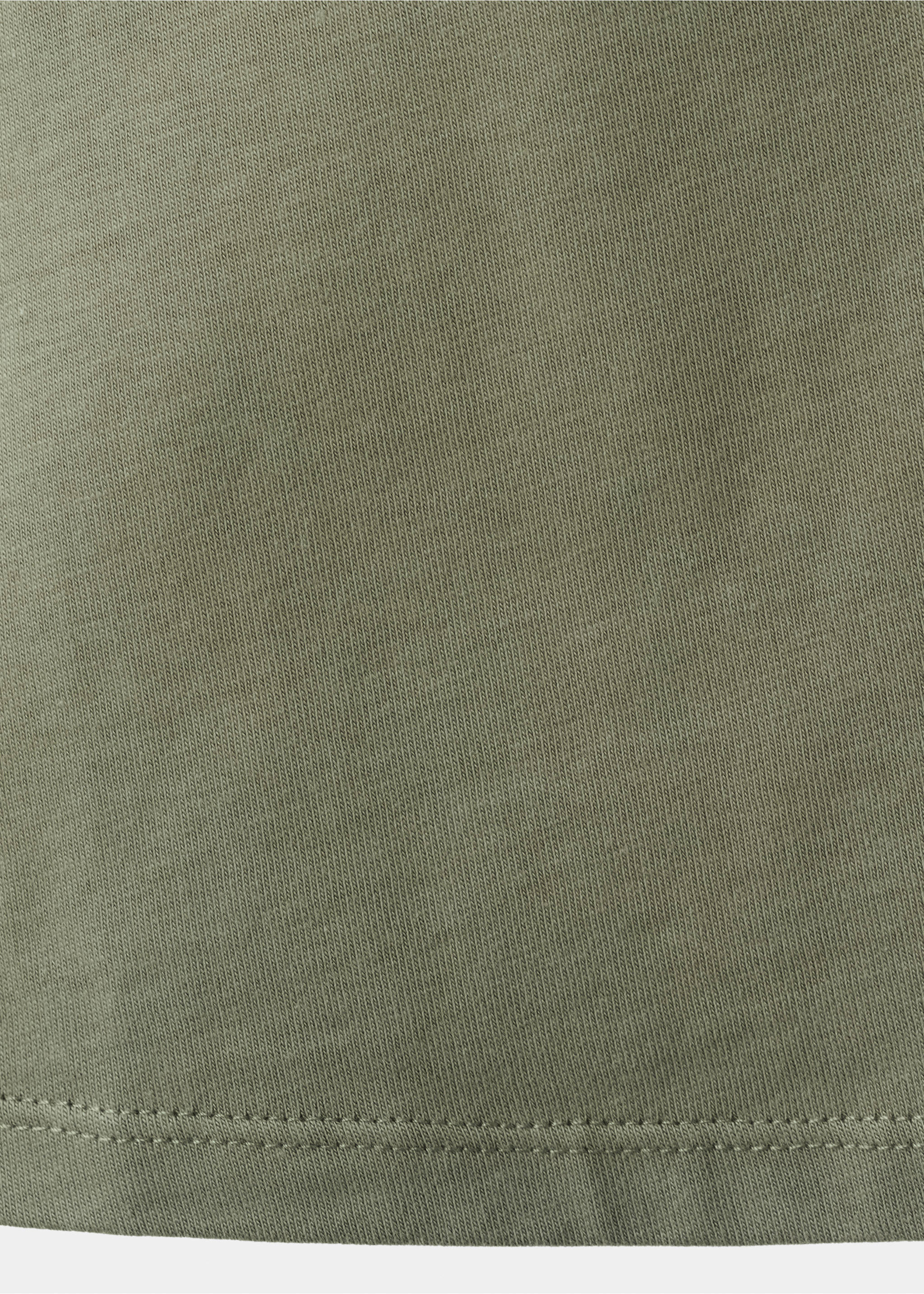 Short-sleeved t-shirt with shoulder pads - Details of the article 0, Khaki. Ref: 27077159-00.