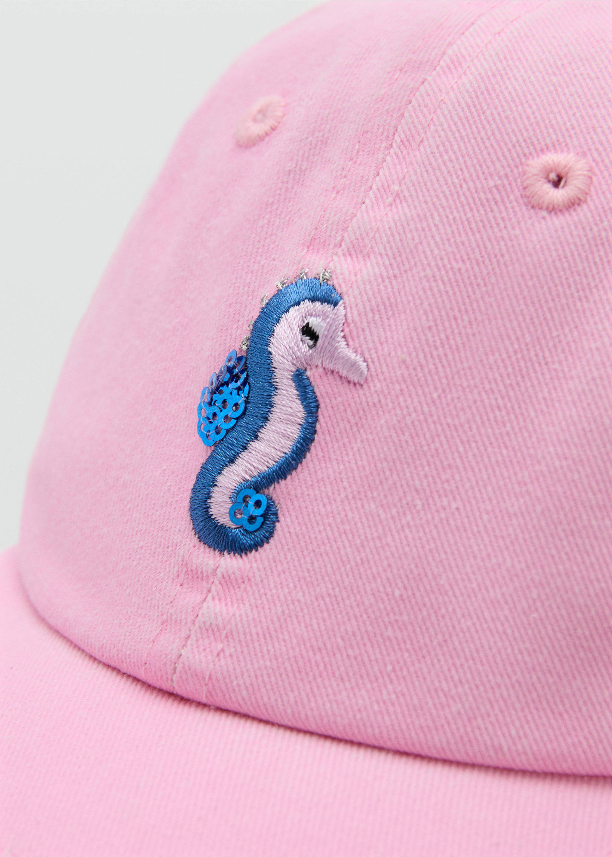 Embroidered graphic cap - Details of the article 2, Pink. Ref: 27077161-00.