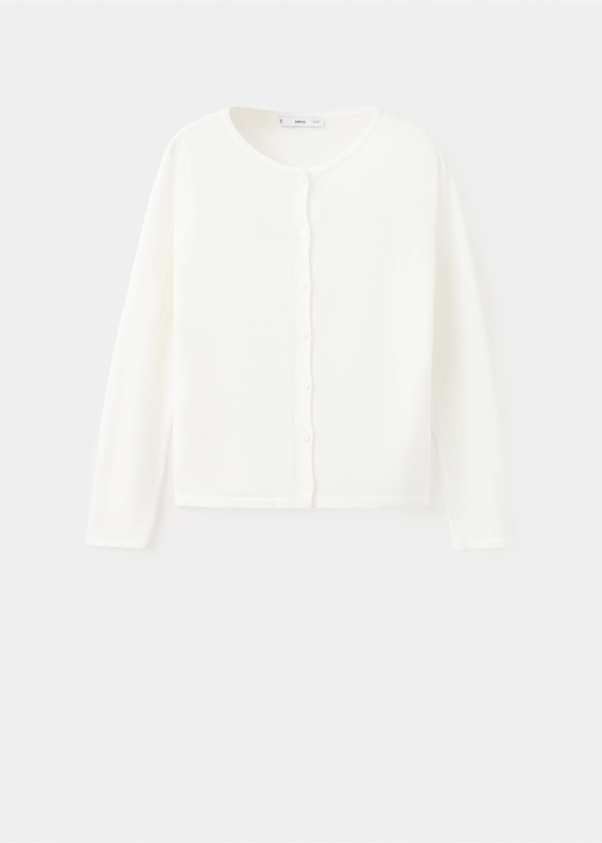 Cardigan maille boutons - Article sans modèle, Écru. Ref: 27077162-00.