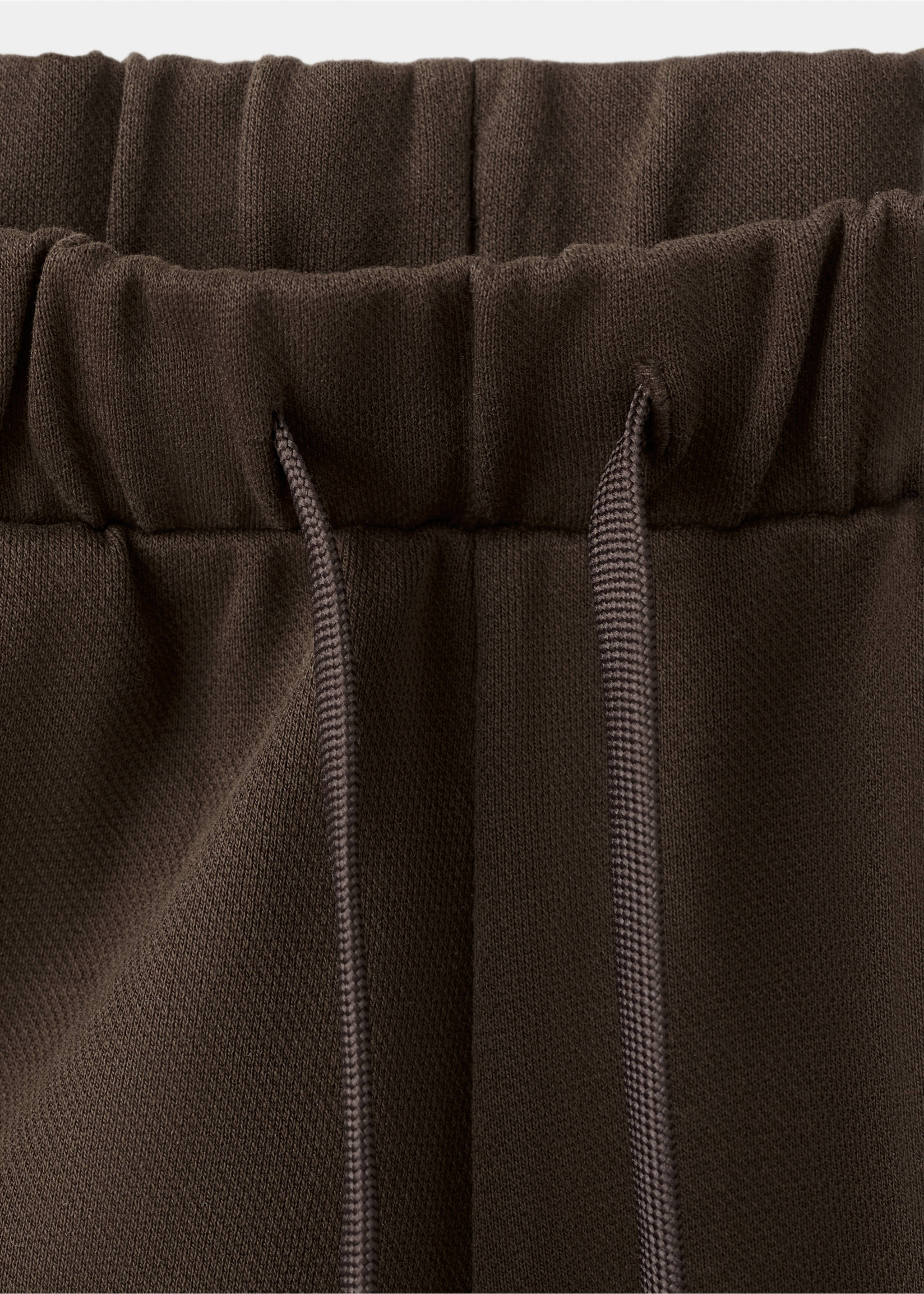 Short coton inscription brodée - Détail de l'article 8, Marron. Ref: 27077163-00.