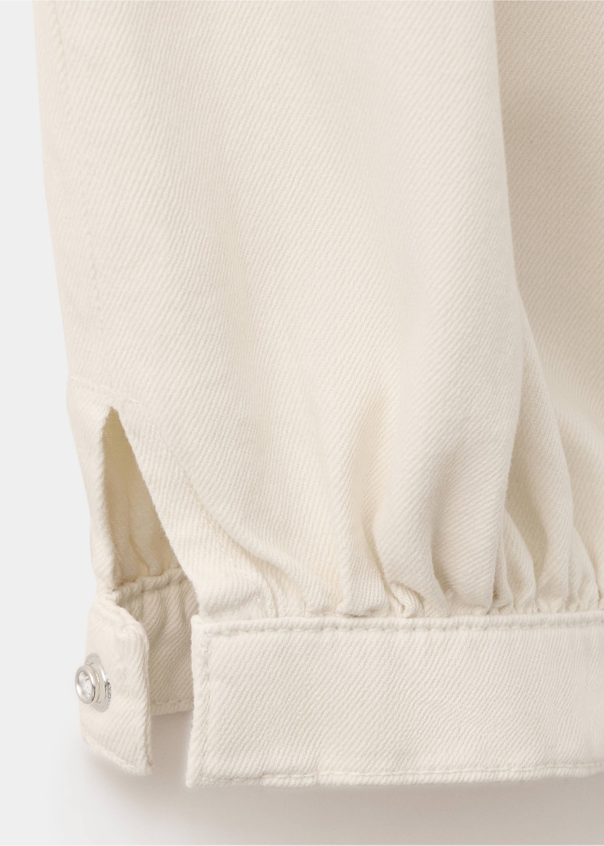 Mid-rise baggy jeans - Details of the article 8, Ecru. Ref: 27077165-00.