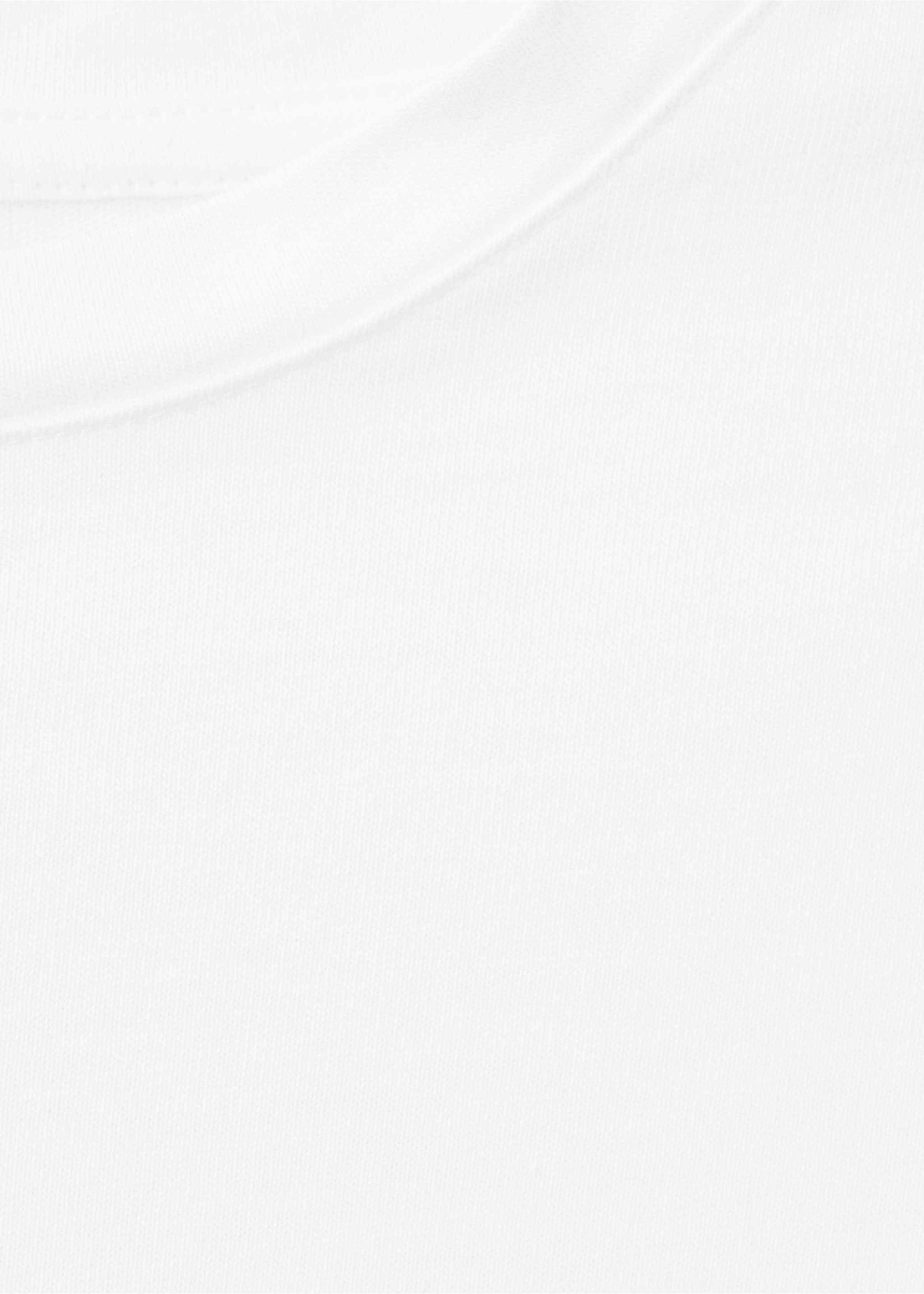 Samarreta cotó detall frunzit - Detall de l'article 0, Blanc. Ref: 27077166-00.