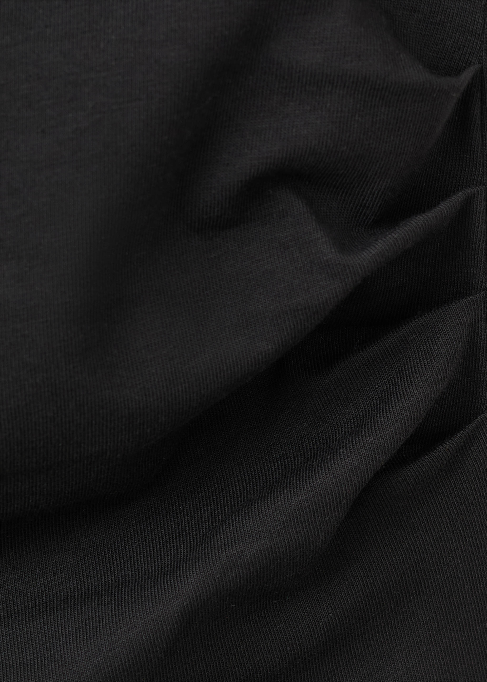 Cotton t-shirt with pucker detail - Details of the article 0, Black. Ref: 27077166-00.