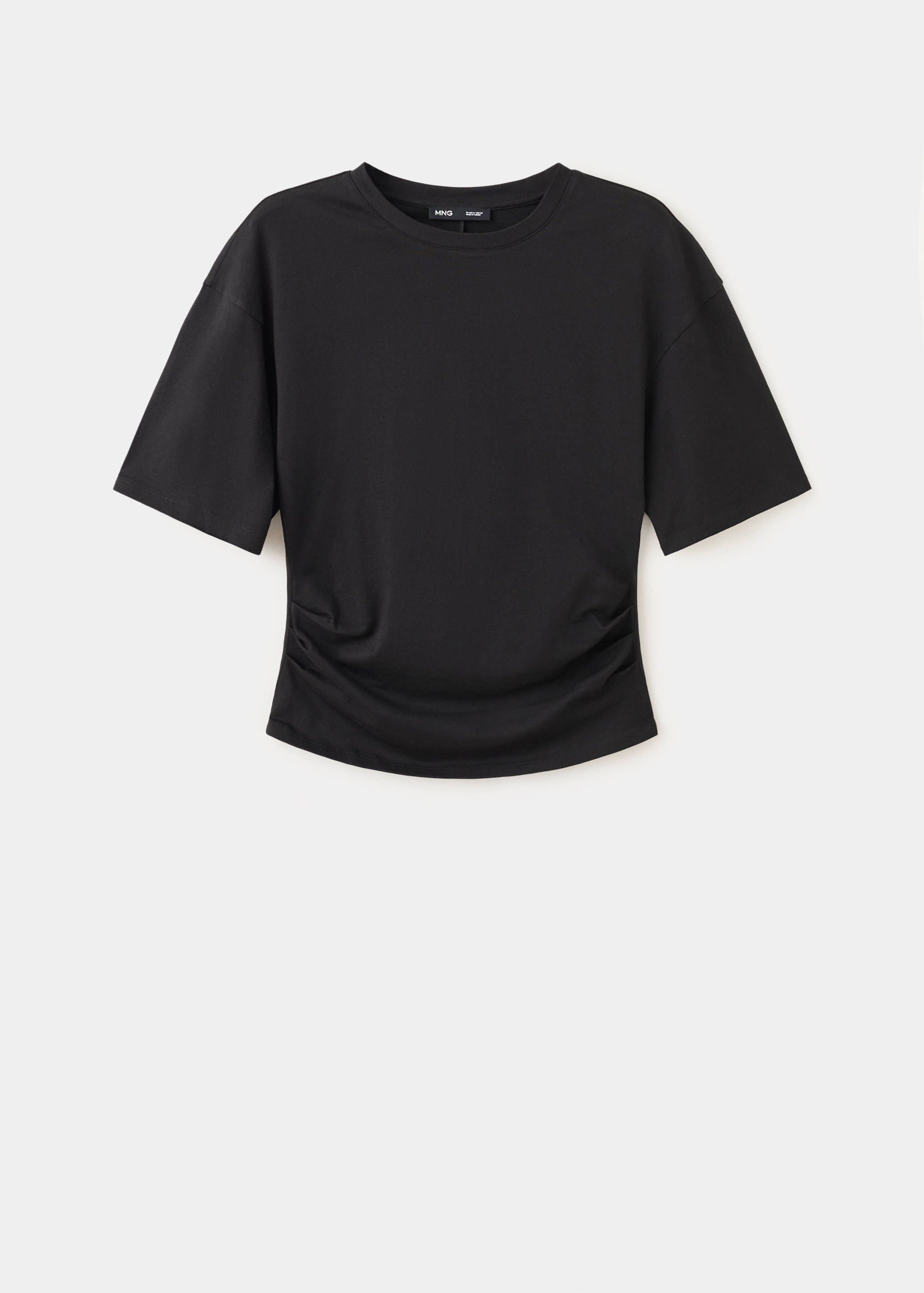Cotton t-shirt with pucker detail - Article without model