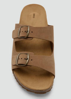 Buckles leather sandal — Medium Brown 4