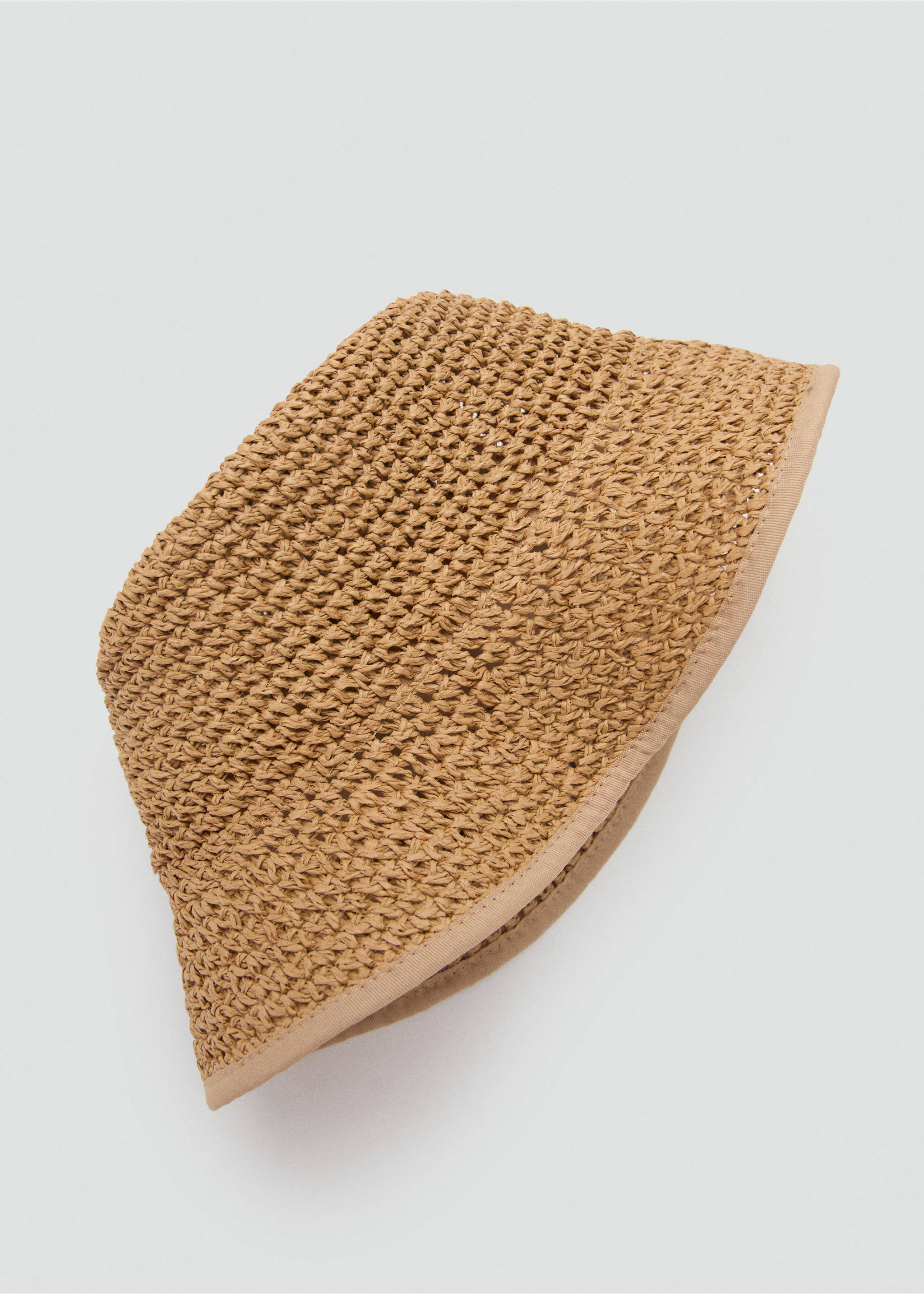 قبعة دلو من الألياف الطبيعية - تفاصيل المنتج 1, بيج. Ref: 27077777-00.