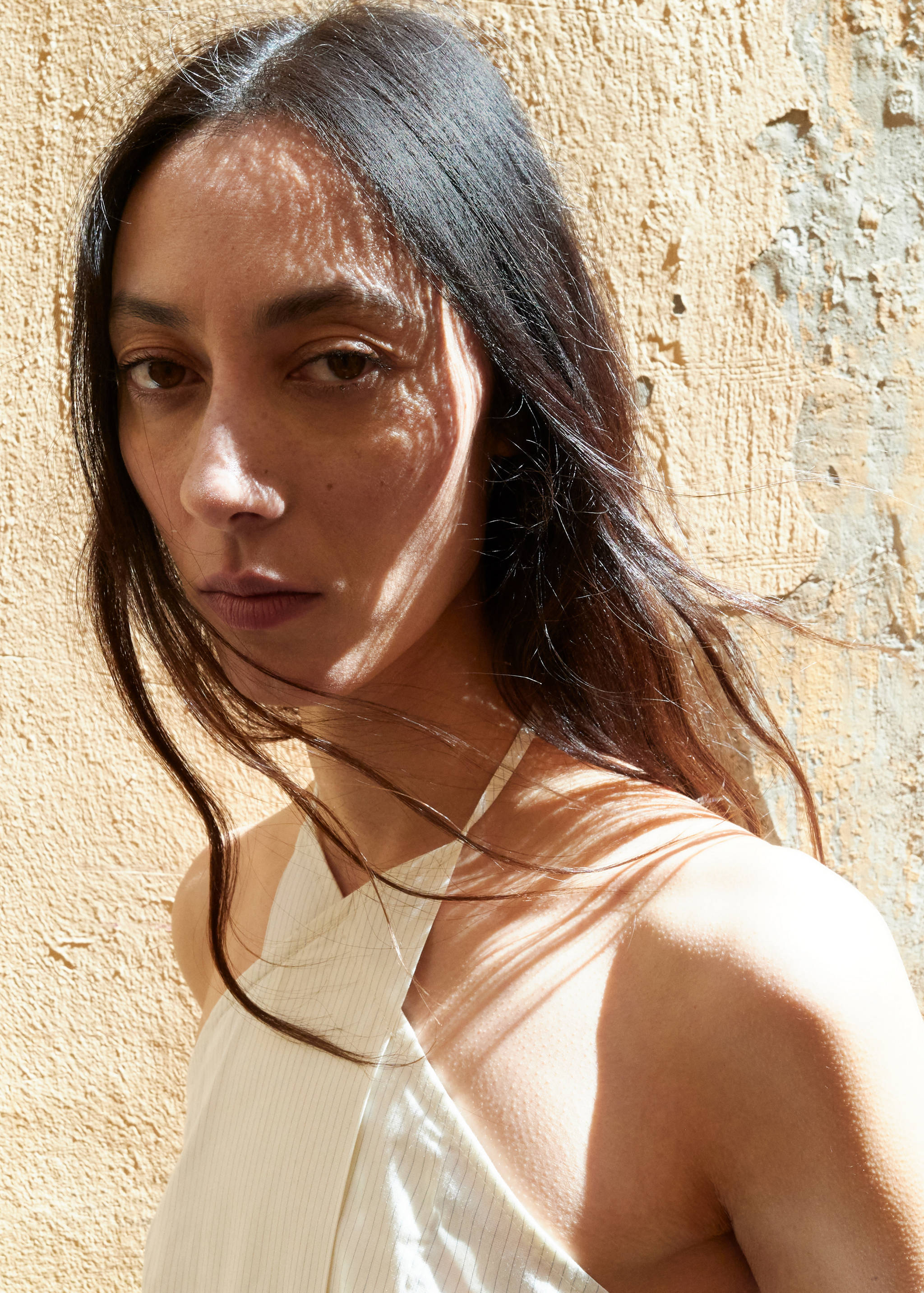 Striped halter neck top - Medium plane