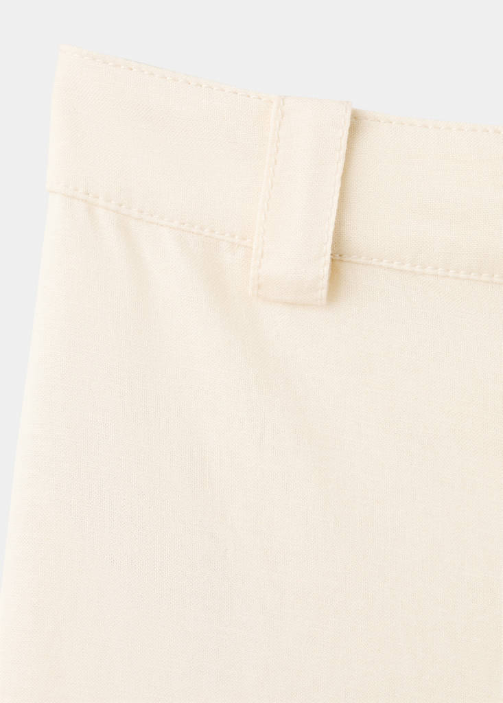 Linen high-waist trousers — Beige