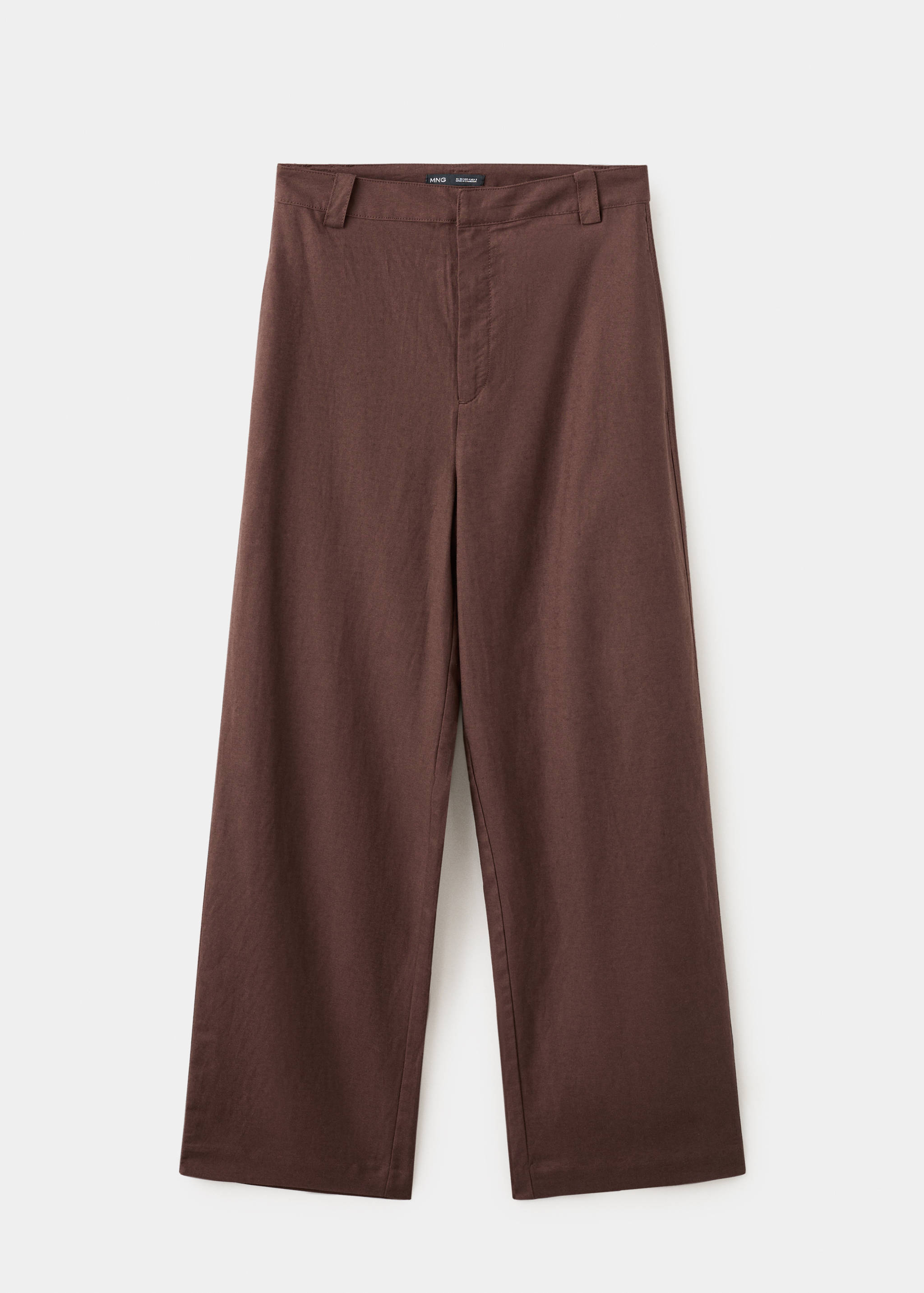 Linen high-waist trousers - Article without model