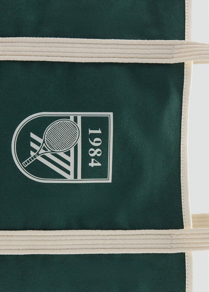 Shopper bag with embroidered message — Khaki