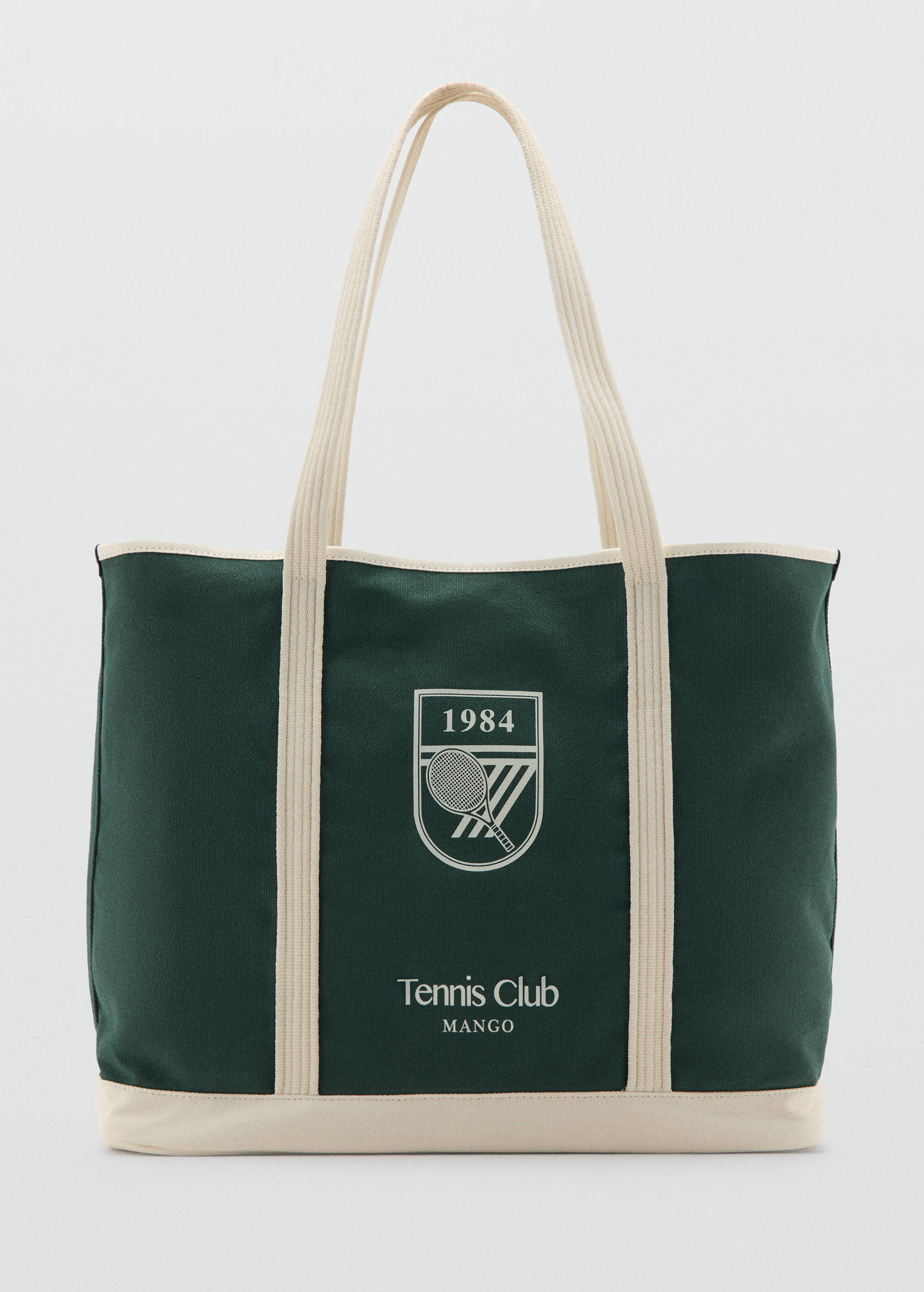 Shopper bag with embroidered message - Article without model