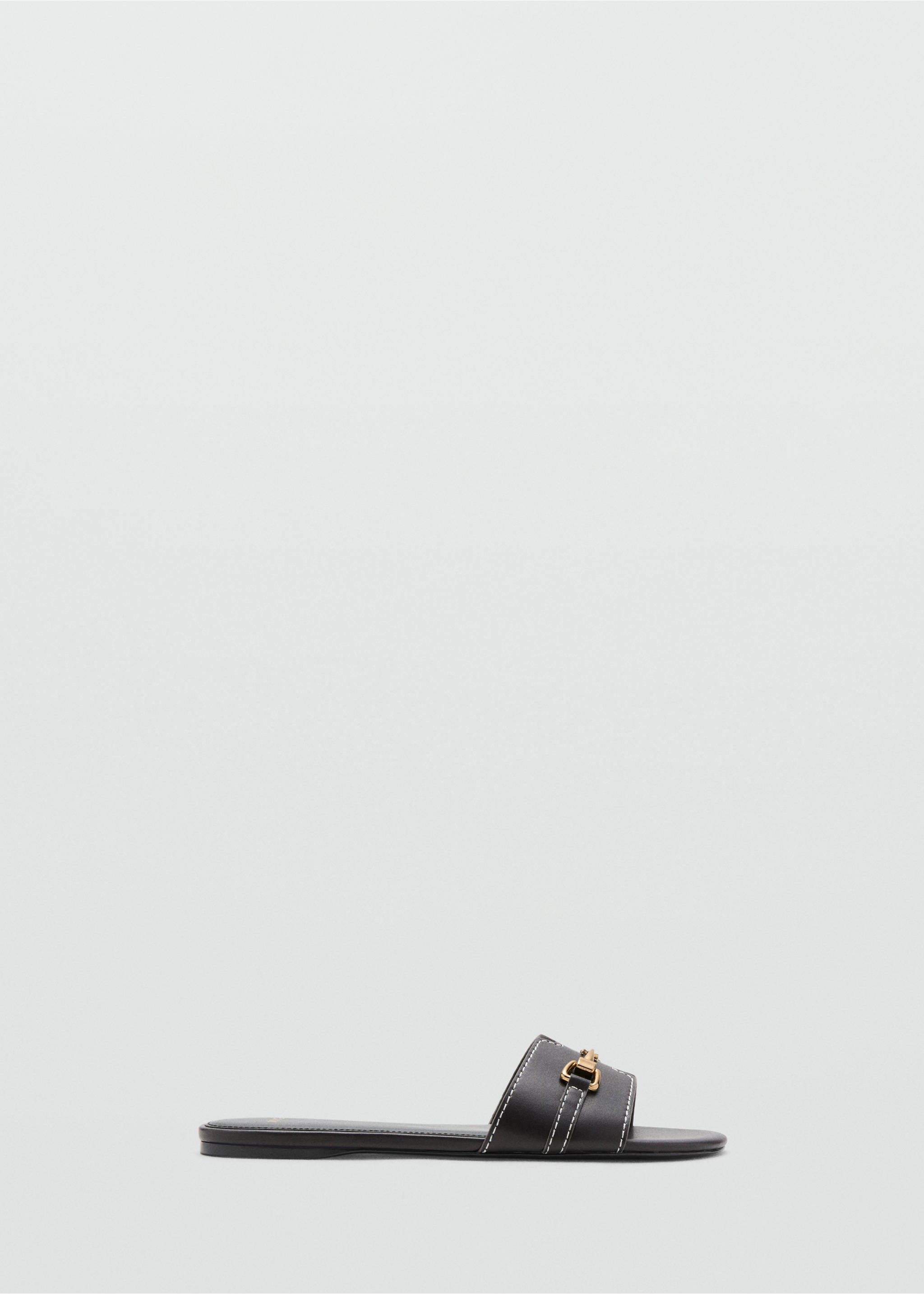 Metallic detail strap sandal - Article without model, Chocolate. Ref: 27077785-00.