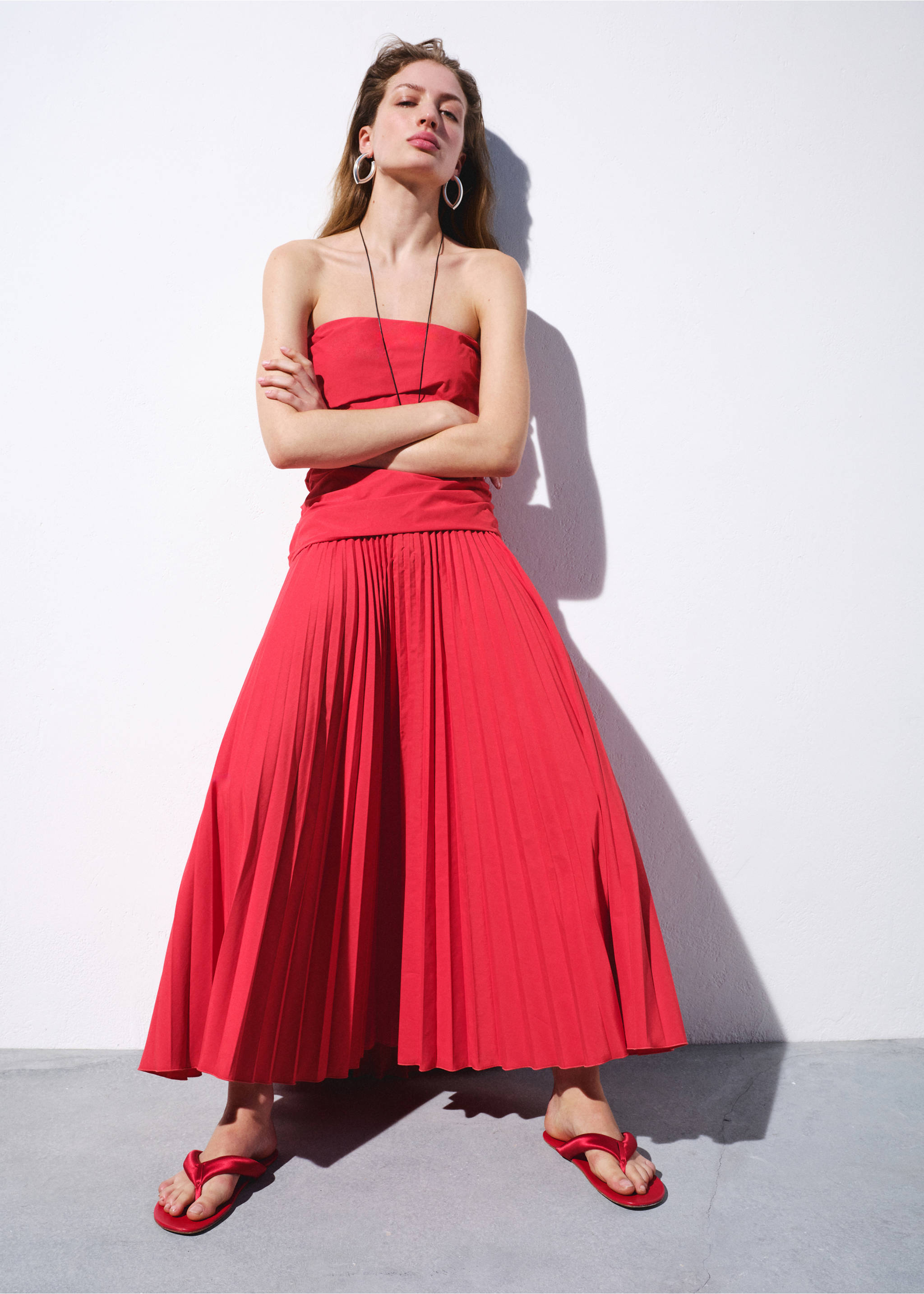 Padded sandal - General plane, Red. Ref: 27077790-00.