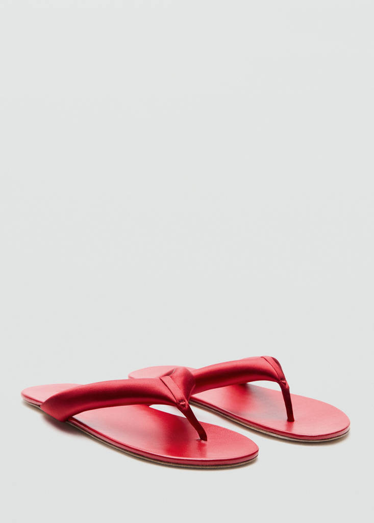 Padded sandal — Red