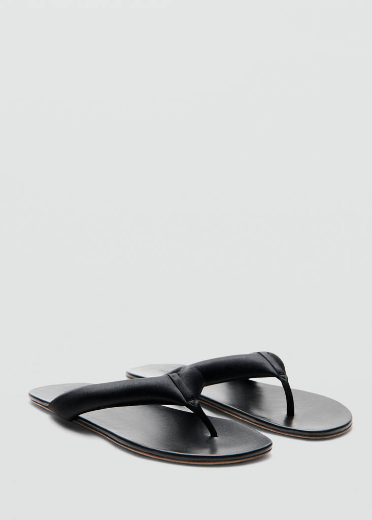 Padded sandal — Black