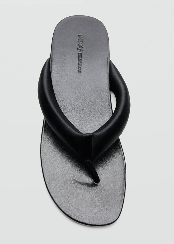 Padded sandal — Black