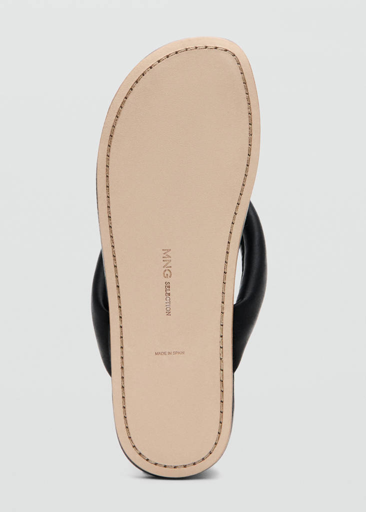 Padded sandal — Black